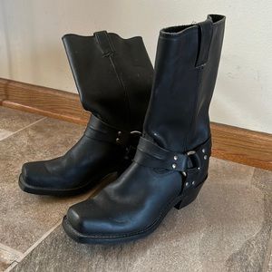Code West Black Leather Boots